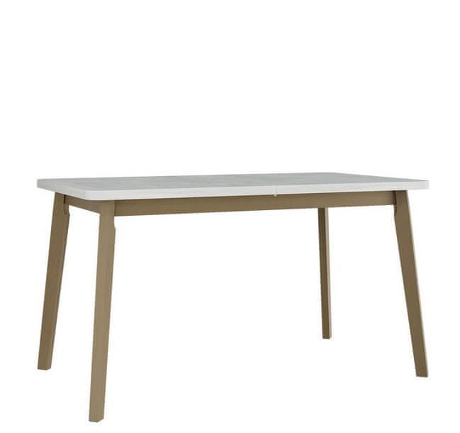 Veneti Rozkladací stôl do jedálne 140x80 cm AMES 6 - biely / dub sonoma
